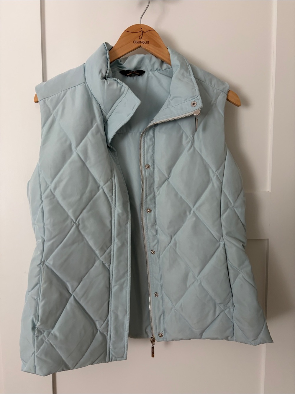 Brooks Brothers Light Blue Quilted Puffer Vest